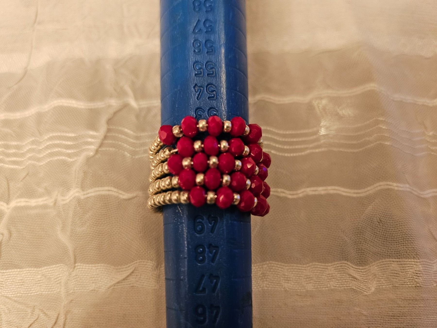 Anelli: Handgemachte Perlen Ring gr 52/53 – Nuovo e nell'imballaggio originale da Dietikon venduto da Eleda 1