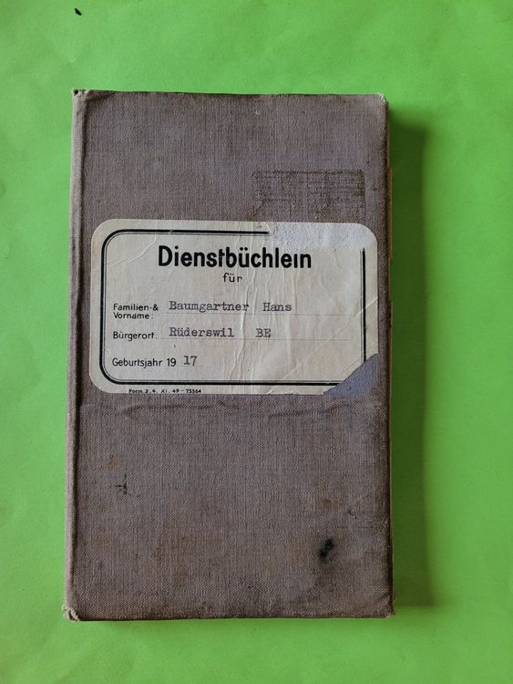 Livret de service, Dienstbüchlein 1917, 2ème guerre (Gebraucht) in