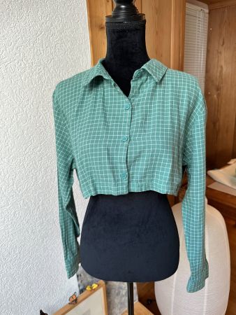Crop Bluse Baumwolle H&M neu
