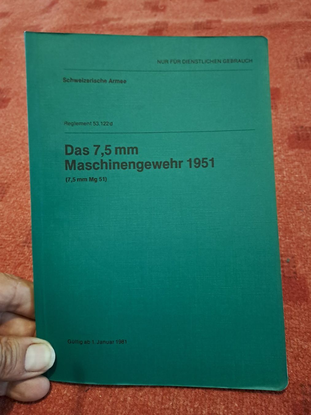 Libri: Reglement  " Das Maschinengewehr 51 " – Usato da St.Gallen venduto da Infanteriewerk 1