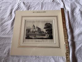 Maienfeld Lithographie 1830 Graubünden Sarganserland
