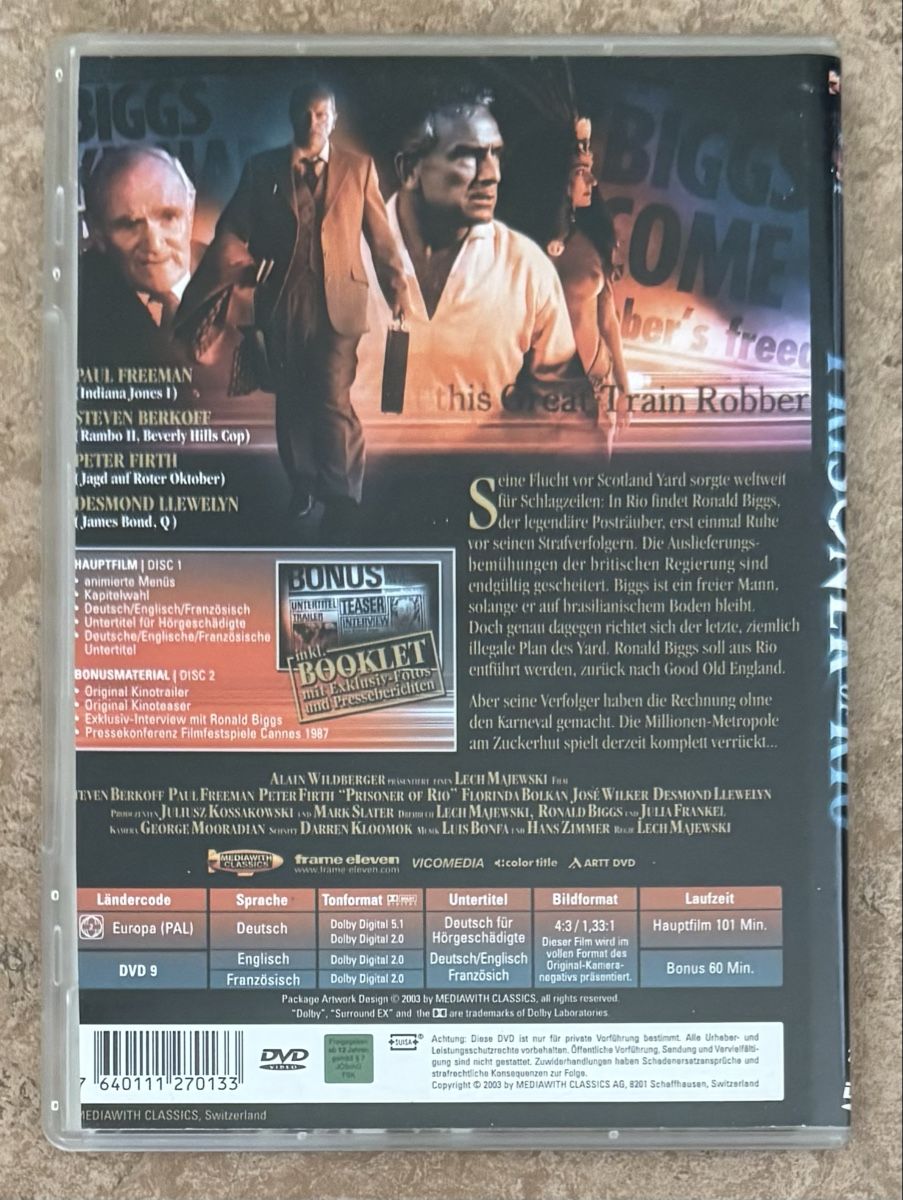 Alle DVDs: PRISONER OF RIO – Neu (gemäss Beschreibung) aus Dietikon von AndreaSch01 1
