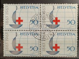 1963 totes Kreuz Viererblock Vollstempel