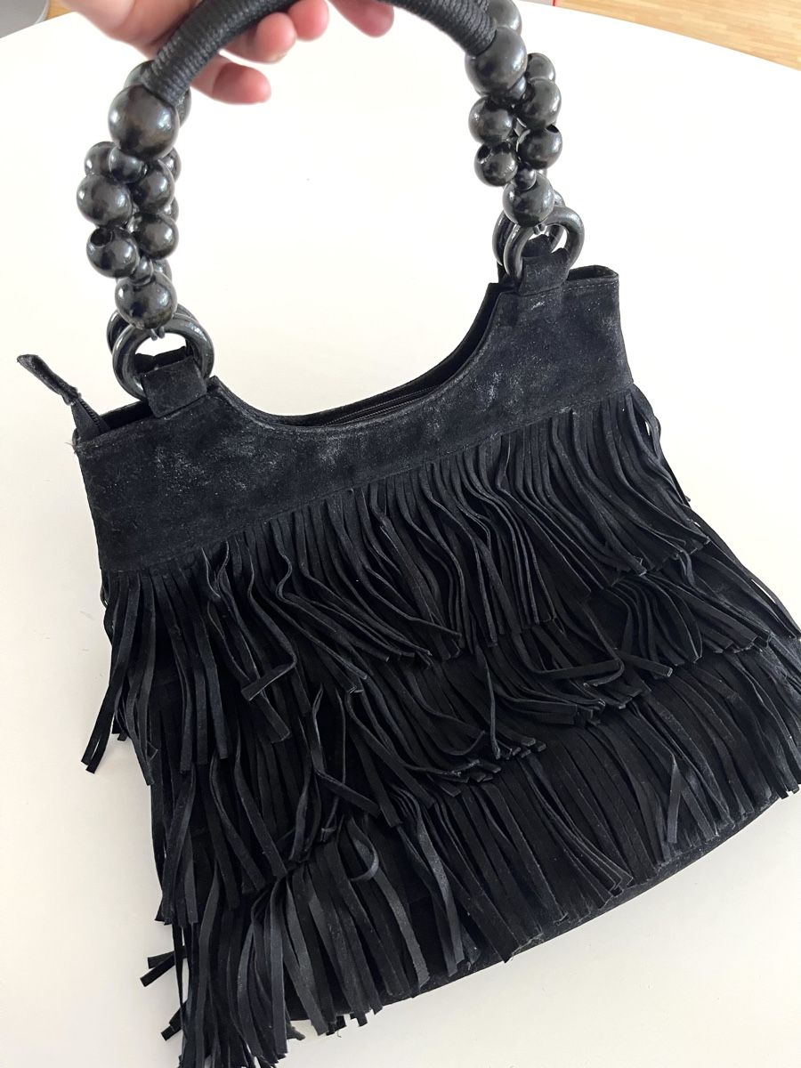 Sacs femmes: NEU! SCHWARZE FRANSEN-HANDTASCHE – Neuf avec emballage d'origine à Basel par JJ.Elena 1