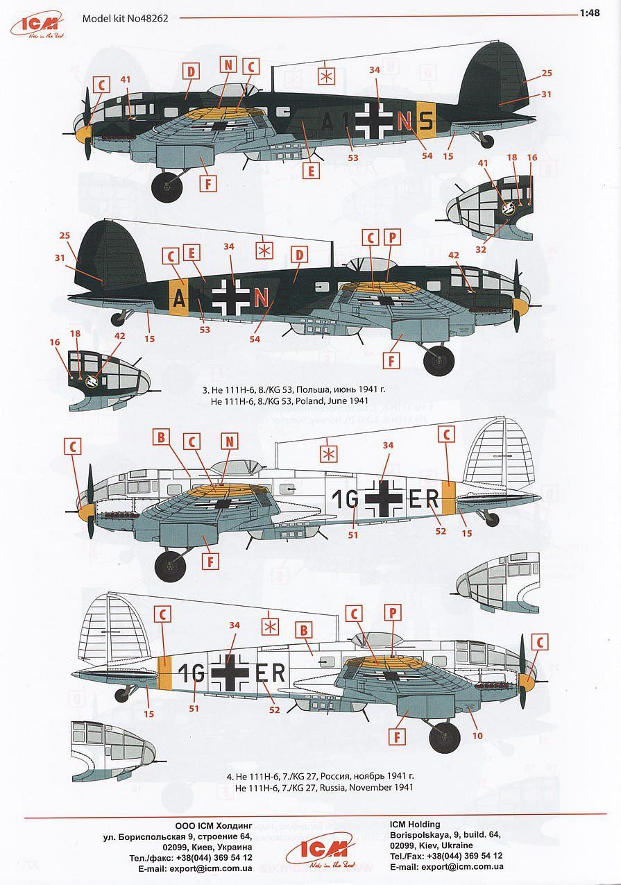 Heinkel Modellbausätze & Standmodelle: Heinkel He 111 H-6 1/48 – Neu und originalverpackt aus Bözen von jackieoh 2
