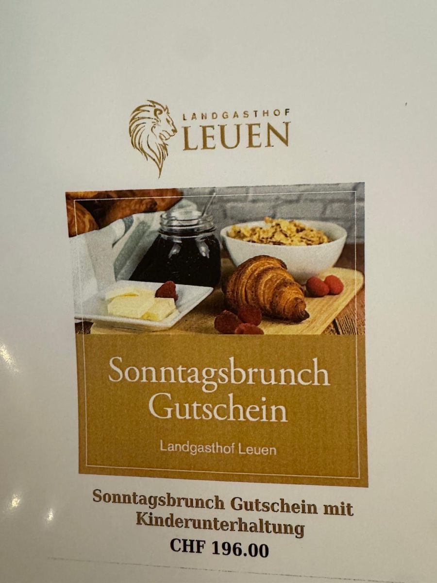Buoni: Gutschein Sonntagsbrunch – Nuovo (secondo la descrizione) da Fehraltorf venduto da Bowling_54