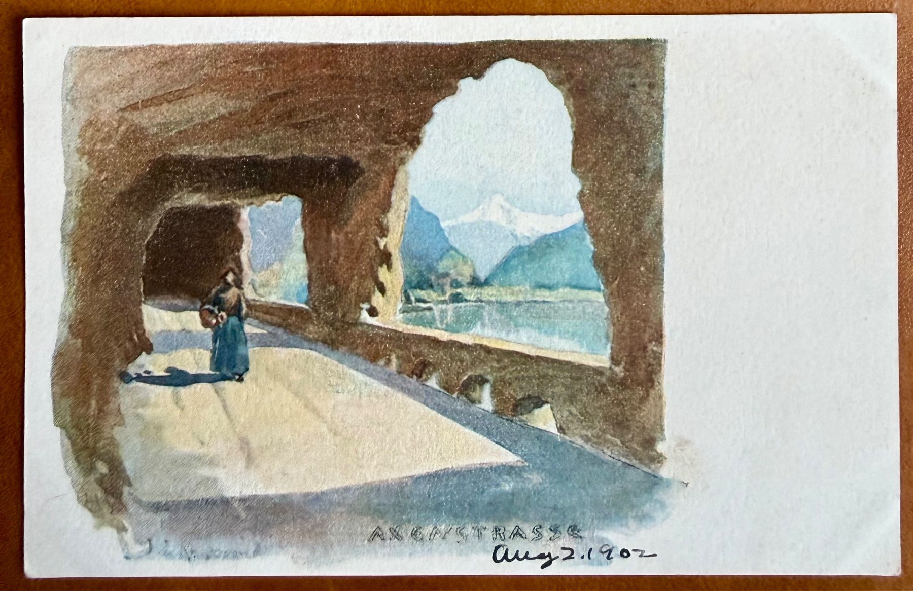 Cartoline postali: Axenstrasse - Peinture 1902 – Usato da Lutry venduto da Ediego