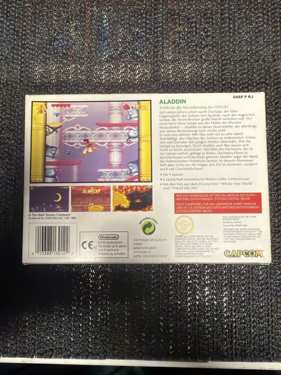 Nintendo Spiele: Disney's Aladdin SNES PAL DE Deutsche Version – Gebraucht aus Bülach von ran_kqm8 1