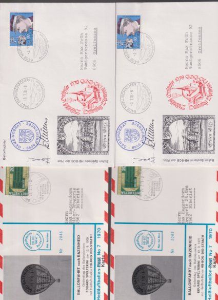 Tutti i francobolli: Sammlung Ballonpost-Briefe/Karten – Usato da Koblenz venduto da Boerse6 3