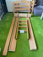 Hochbett aus Massivholz Natur, mit Leiter, guter Zustand