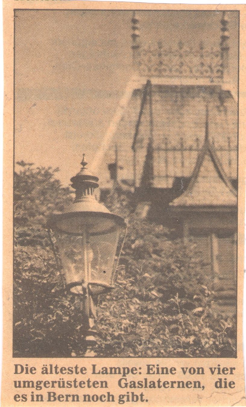 Lampen: Originale Berner Gaslampe unrestauriert  um 1900 – Gebraucht aus Walkringen von Vanuca 1