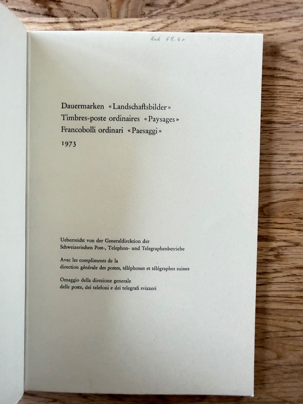 Tutti i francobolli: PTT-Heft 1973 Dauermarken Landschaftsbilder **/gest. – Usato da Oberuzwil venduto da Deafgrischa 2