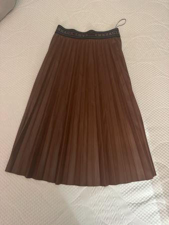 Street One Pleated Faux Leather Skirt