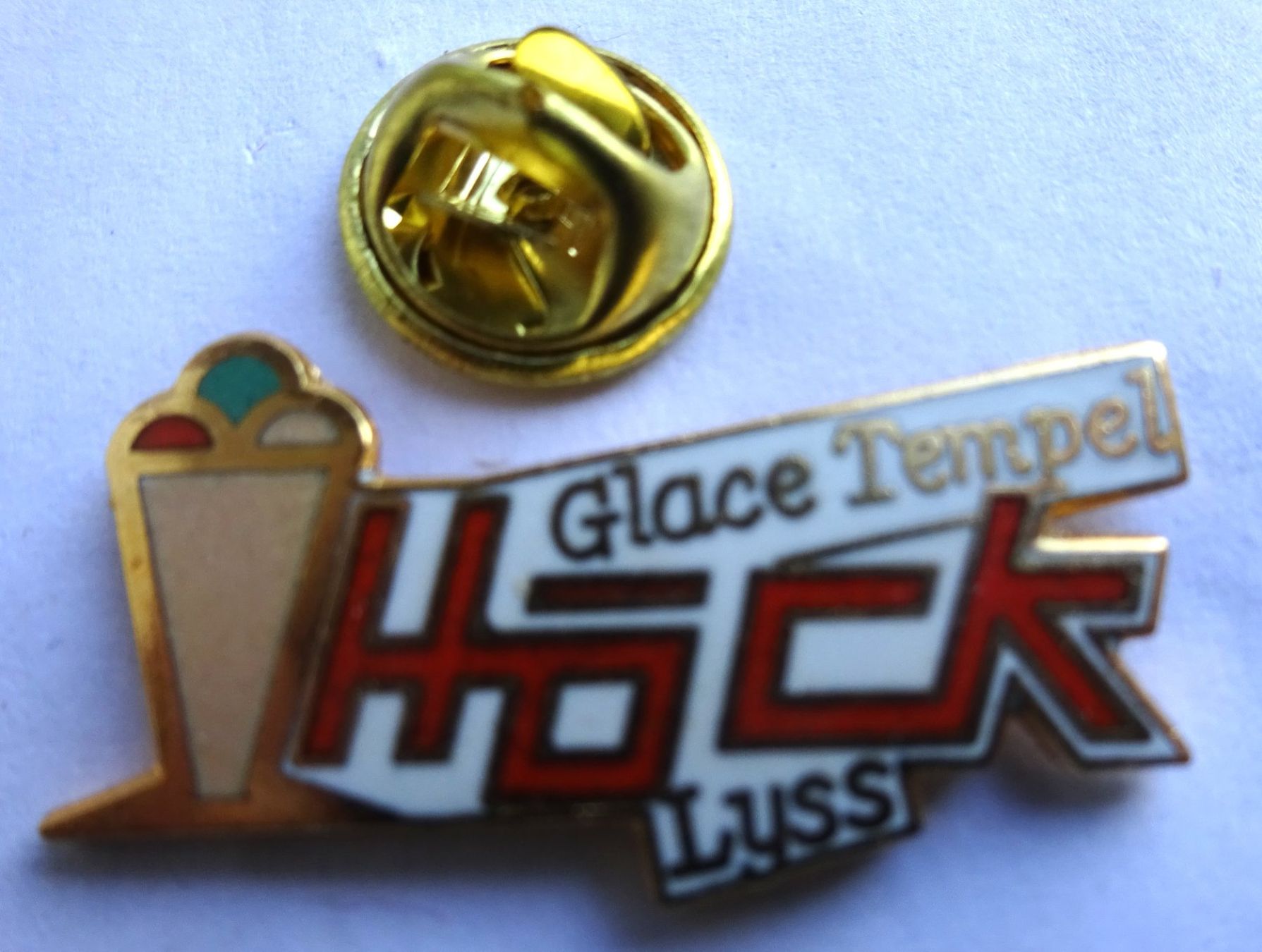 Plaketten & Abzeichen: Pin GLACE Tempel Lyss HÖCK – Gebraucht aus Utzenstorf von BUtter81