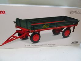 LANDWIRTSCHAFTS  2 ACHS ANHÄNGER  1:18  SCHUCO  METAL