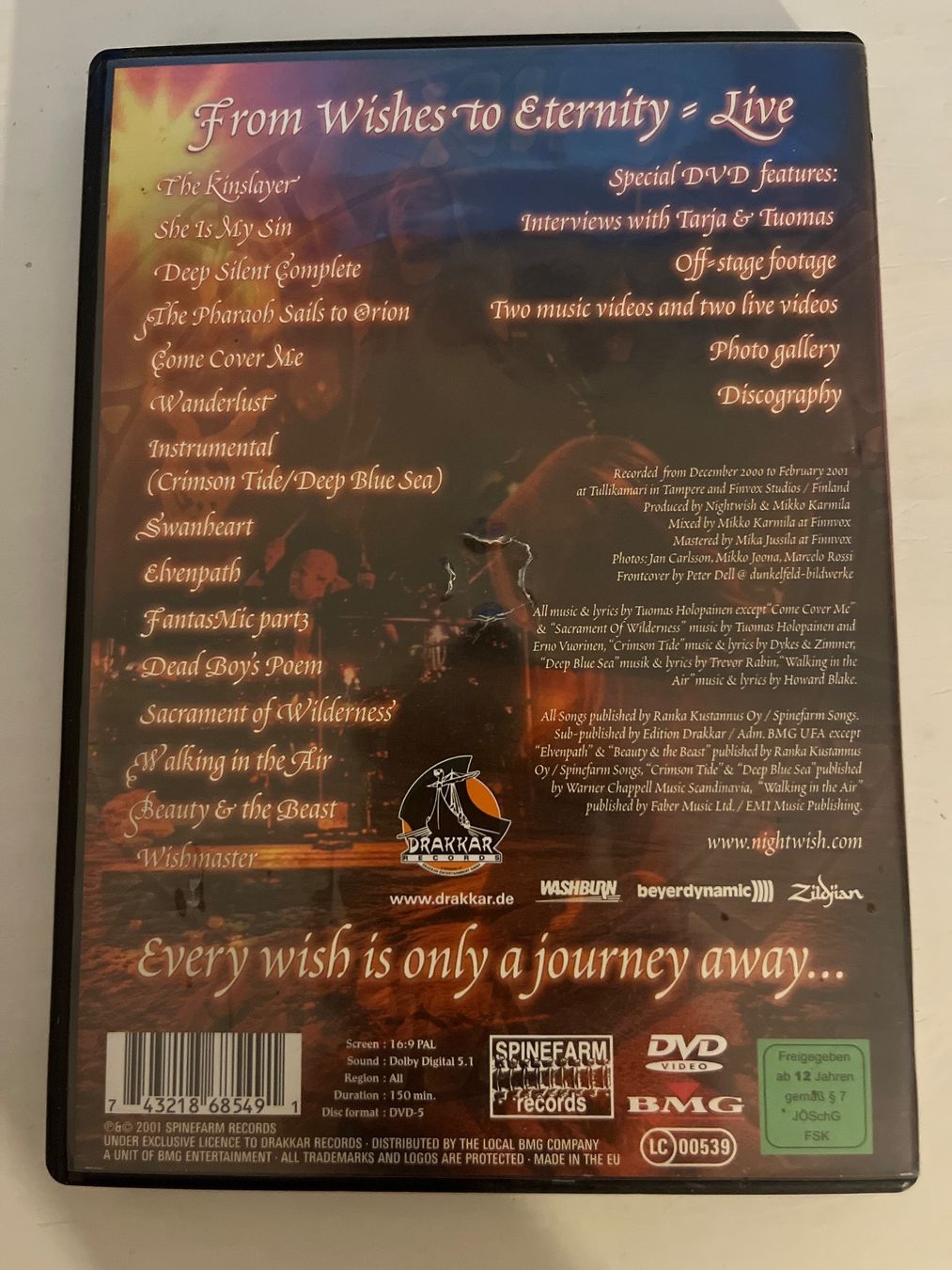 Nightwish: From Wishes to Eternity - Live (2001) DVD 📀 (Neu (gemäss ...