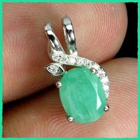 EMERALD, Smaragd 925 Silber Anhänger