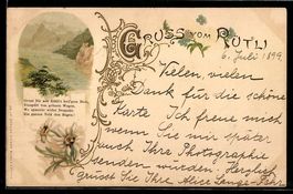 Litho Rütli, Seepartie mit Bergen, Edel