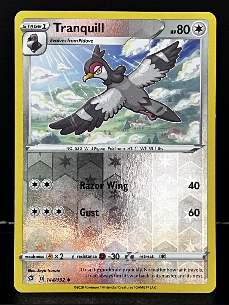 Pokémon Carte collezionabili: Pokemon Karte Tranquill 144/192 Stage 1 – Usato da Umiken venduto da mar_p7n9