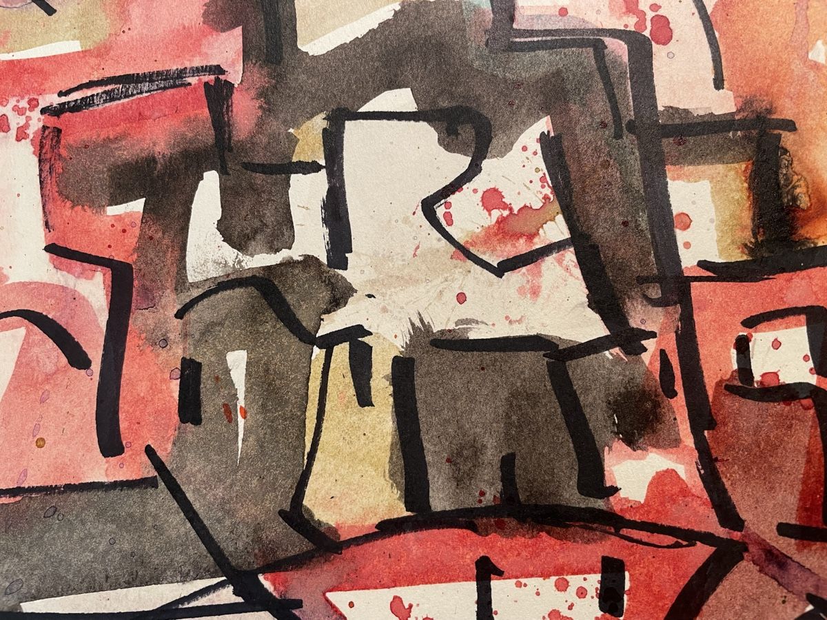 Dipinti: Expressives Aquarell, signiert – Usato da Hindelbank venduto da chinok01 1