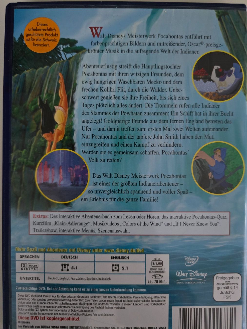 Tutti i DVDs: POCAHONTAS - EINE INDIANISCHE LEGENDE – Usato da Buchrain venduto da reloca 1