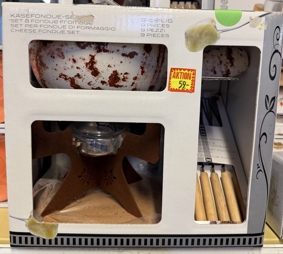 Elettrodomestici da cucina: Käsefondue-Set 9-teilig neu im Karton – Nuovo e nell'imballaggio originale da Interlaken venduto da Skandalpreis
