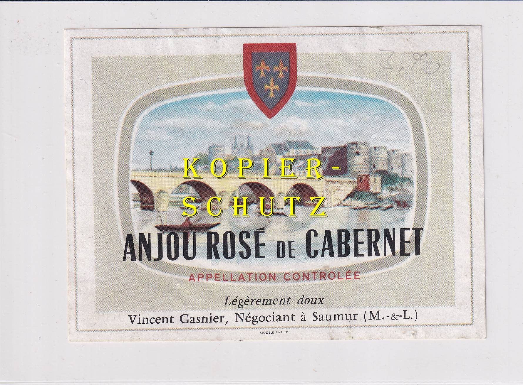 Carta: Etikette - Anjou Rosé de Cabernet /bd – Usato da Hombrechtikon venduto da Rudolf07