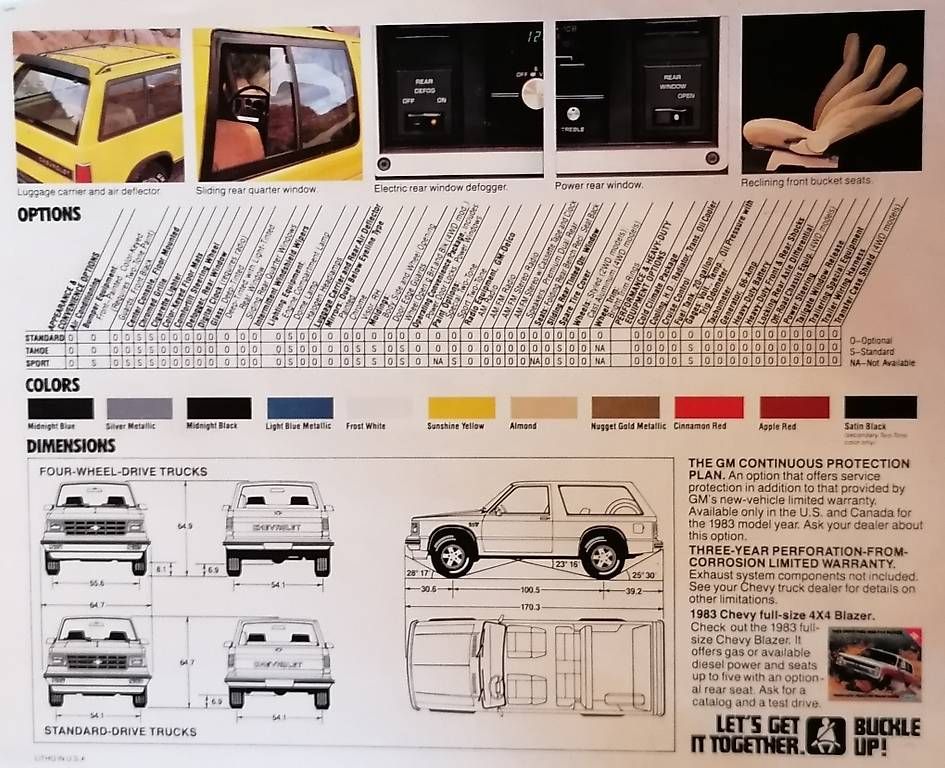 Chevrolet Documenti: Chevrolet Blazer 1983 Prospekt – Usato da Stüsslingen venduto da Sandsalz 4