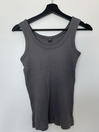 Uniqlo Tank Top Ribbed Grey Size S New