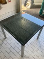 Gartentisch mit Glasplatte 90cm x 90cm