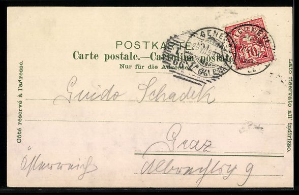 Cartes postales: Lithographie Geneve, Ortsansichten – D'occasion à Berlin par bartko-reher 1