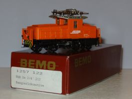 Bemo 1257122, RhB, Ge 2/4, 212, Orange, Rangierlok, NEU