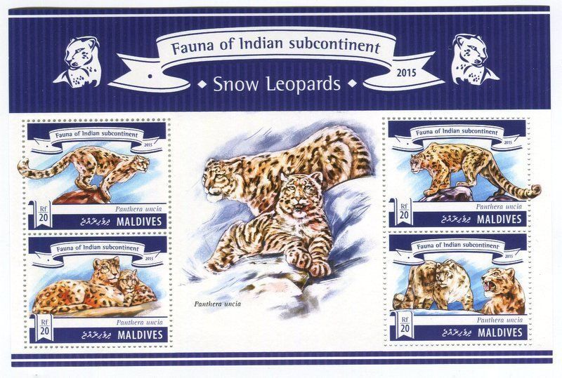 Tous les timbres: Block "Schneeleopard". Malediven – Neuf avec emballage d'origine à Basel par Butsch5