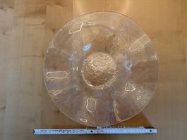 Dekorative Glasschale mit Struktur, Durchmesser ca. 40cm