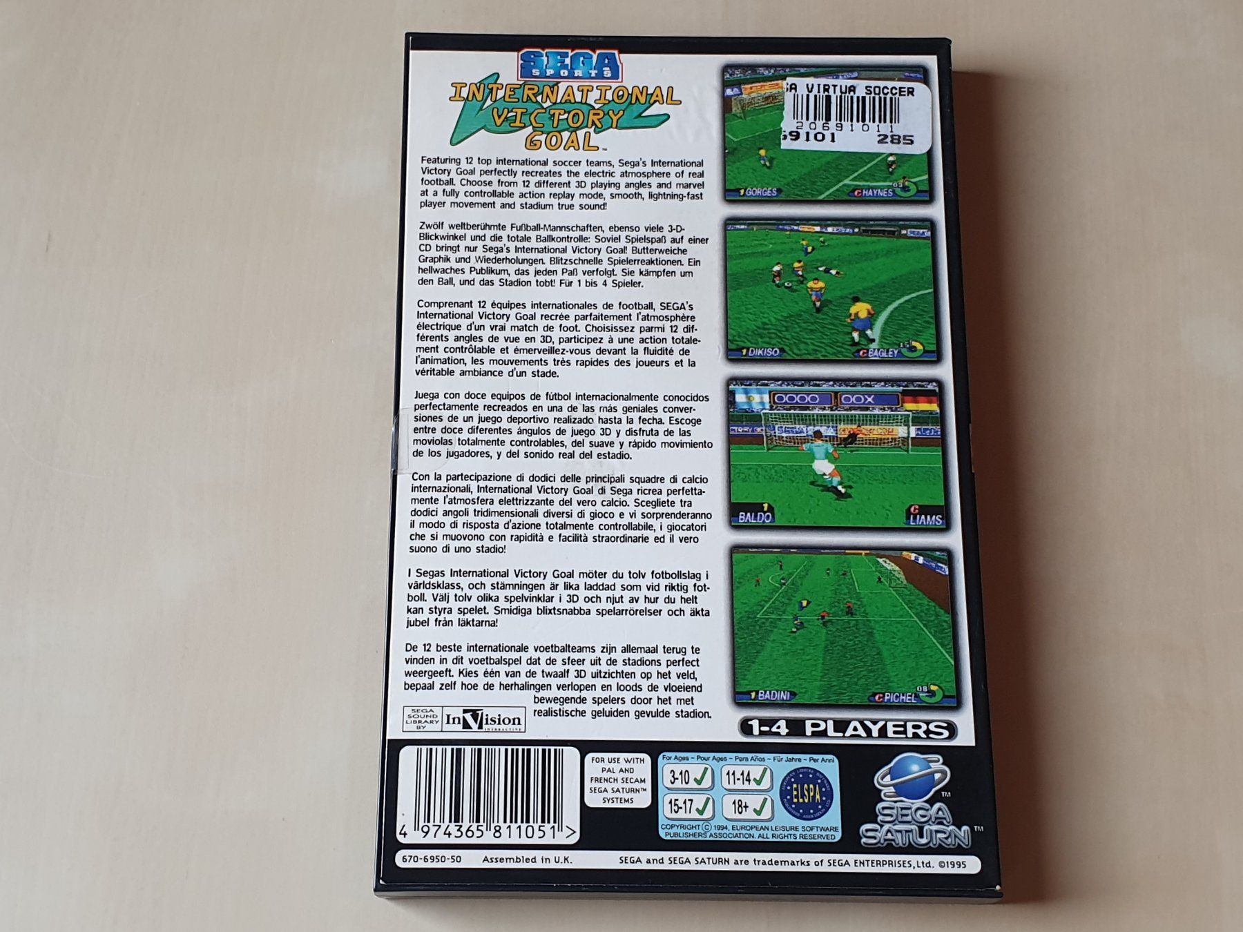 Sega Giochi: International Victory Goal Sega Saturn – Usato da Stansstad venduto da collectorsshop 1