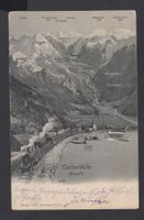 Gotthardbahn bei Flüelen   :   alte AK von 1906