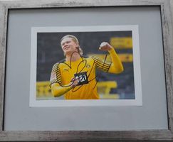 Erling Haaland Orginal Autogramm inkl. Rahmen