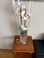 Jolie et grande vase cristal et étain ancien