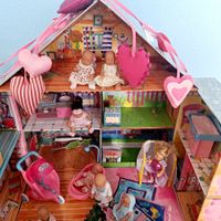 Mini Baby Born Haus, Puppenvilla, Haba, 9 Puppen