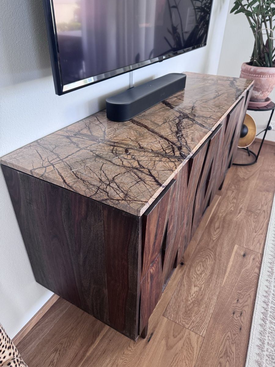 Cassettiere: Sideboard Sheesham Walnuss Marmor – Usato da Stansstad venduto da ale_hr2y 1