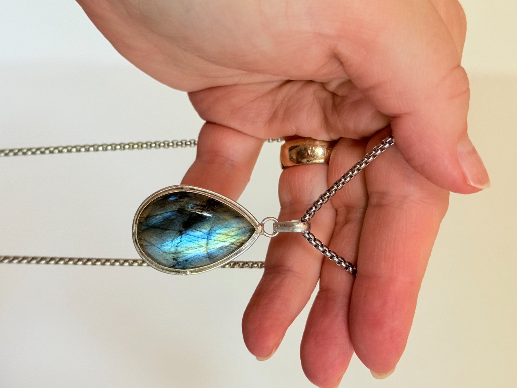 Catenine: Pendentif Labradorite unique - pour toutes ... – Nuovo e nell'imballaggio originale da Genève venduto da AWWA 4