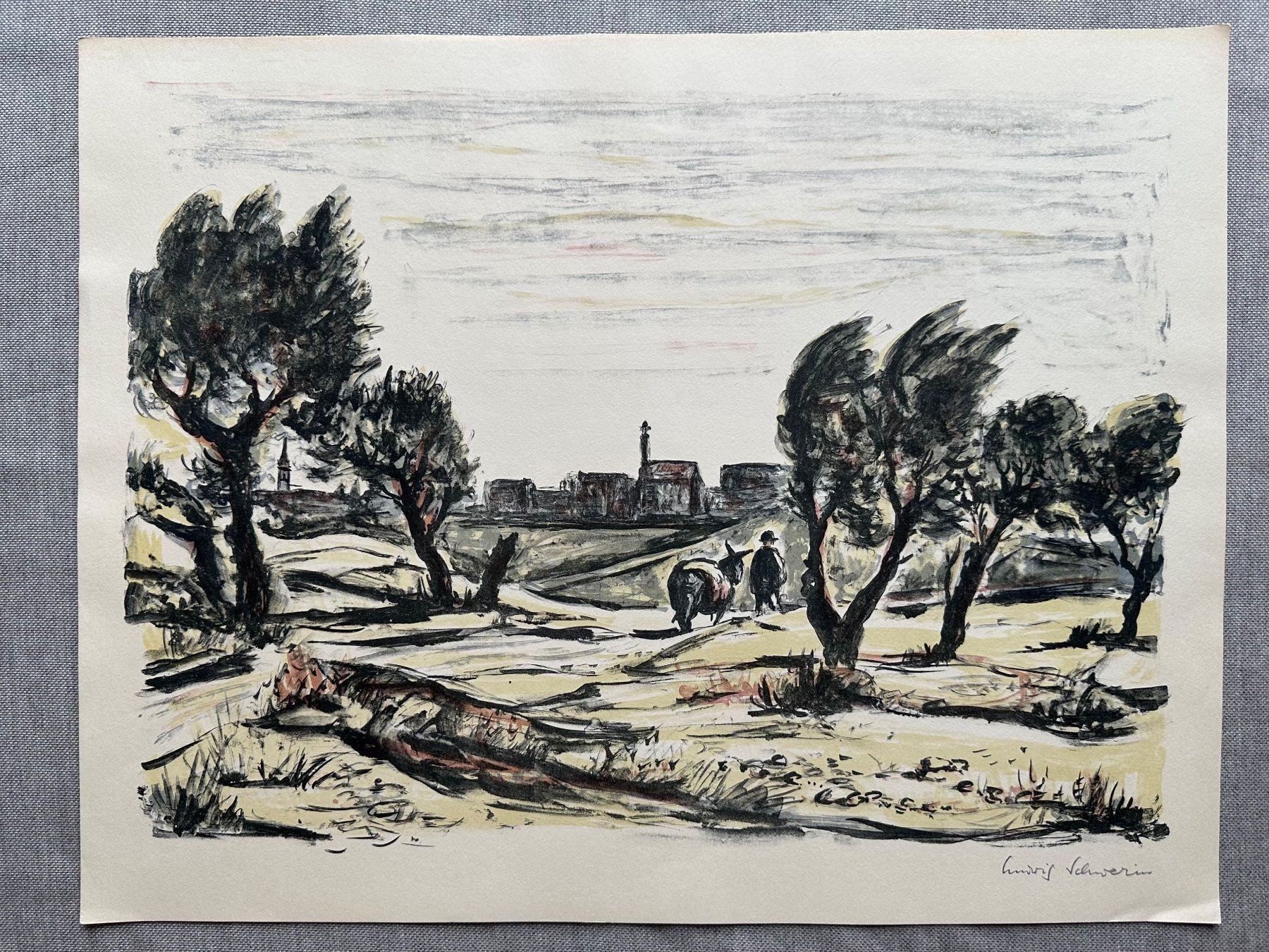 Grafica & Litografie: Lithographie von Ludwig Schwerin, handsigniert – Usato da Wallisellen venduto da Flieder009
