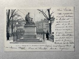 Alte Ansichtskarte Genf - Statue Jean-Jacques Rousseau