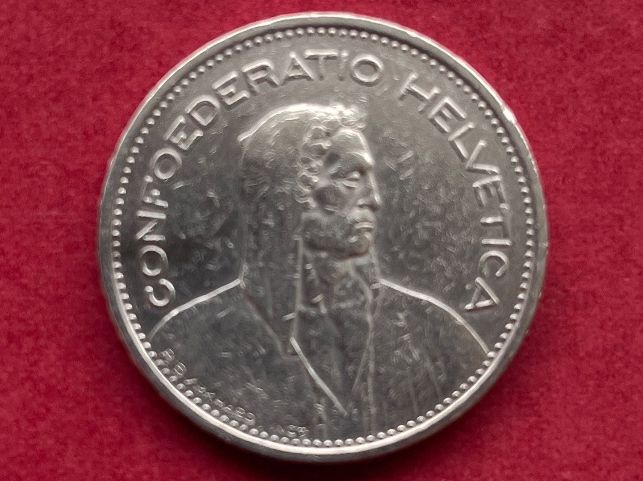 Alle Münzen: Silbermünze 5 Fr. 1933 schön – Gebraucht aus Oberrieden von Zimartin1 1