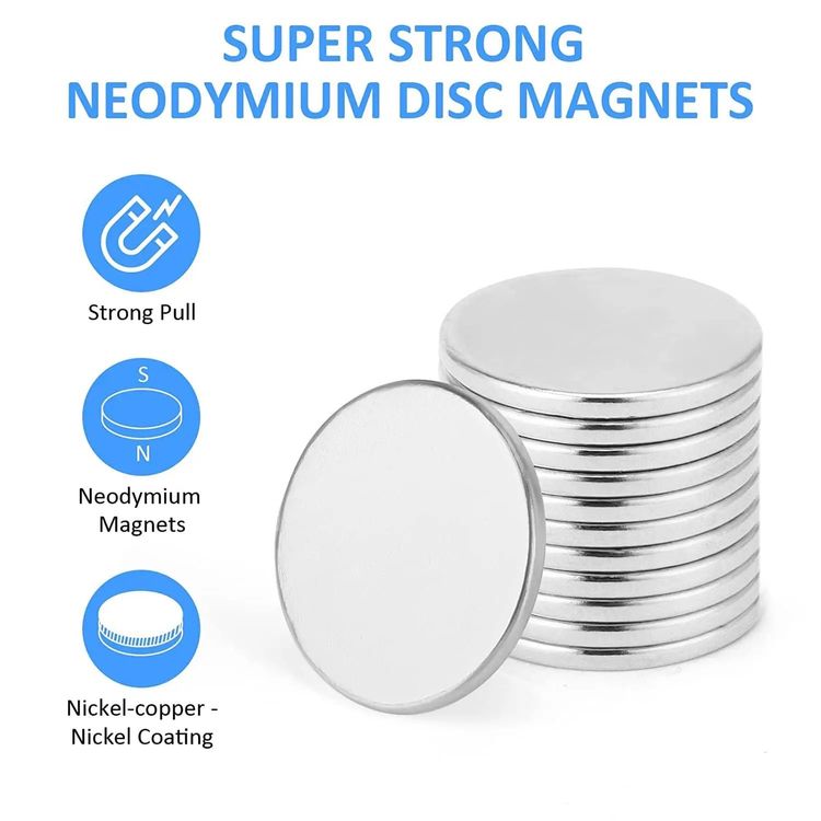 10 x starker Magnet Rund 1 cm Kühlschrank Kupfer Nickel (Neu und ...