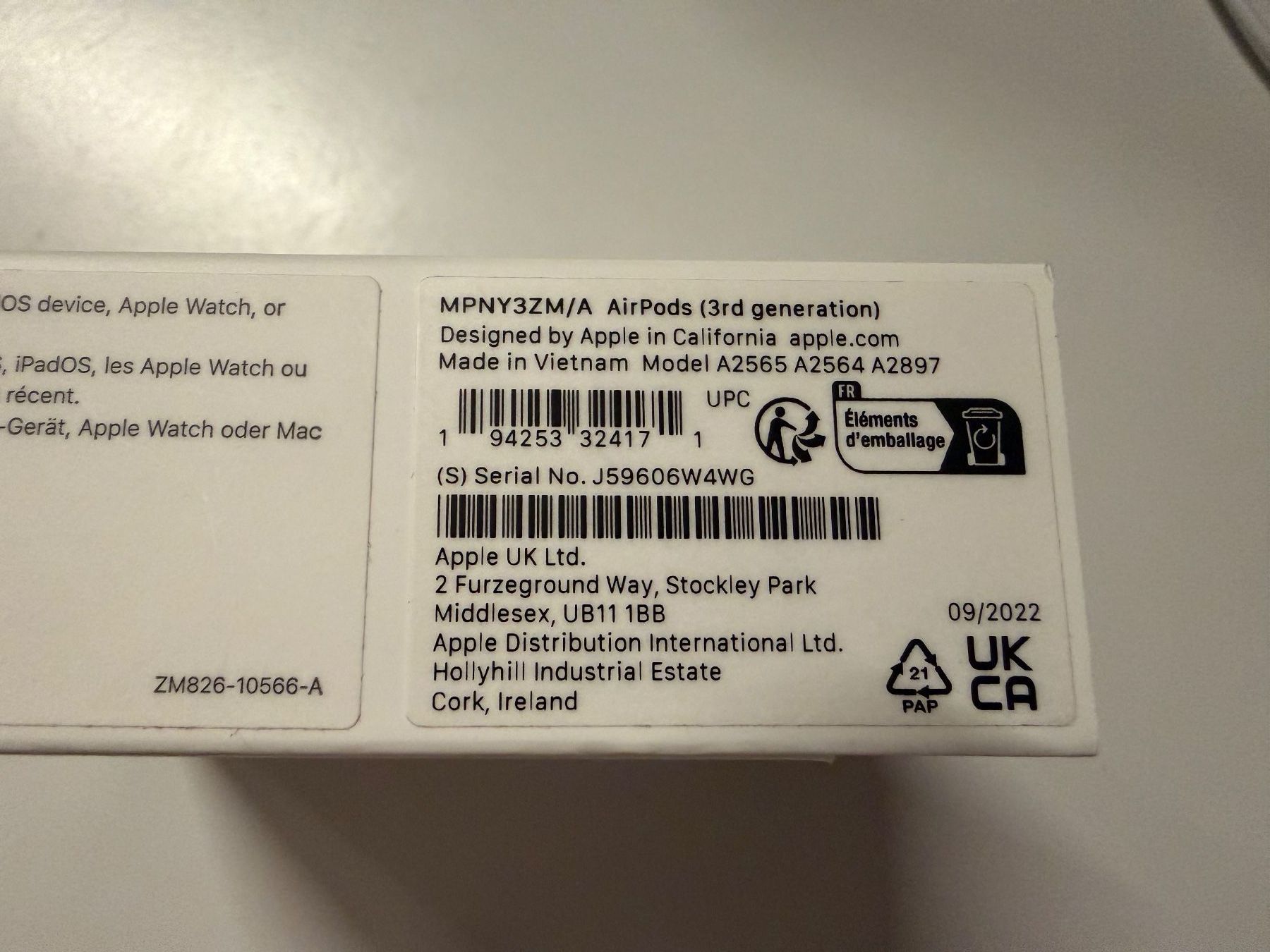 Apple Cuffie: Apple Airpods (3rd Generation) mit Lightning Case – Usato da Ottenbach venduto da Truppi 2