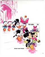 Block "Walt Disney. Micky Maus". Gambia.