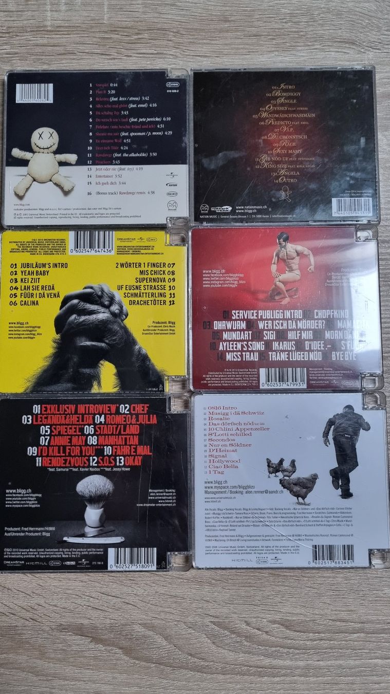 CD: Bligg Paket 6 CDs – Usato da Hagenbuch ZH venduto da lecterr55 1