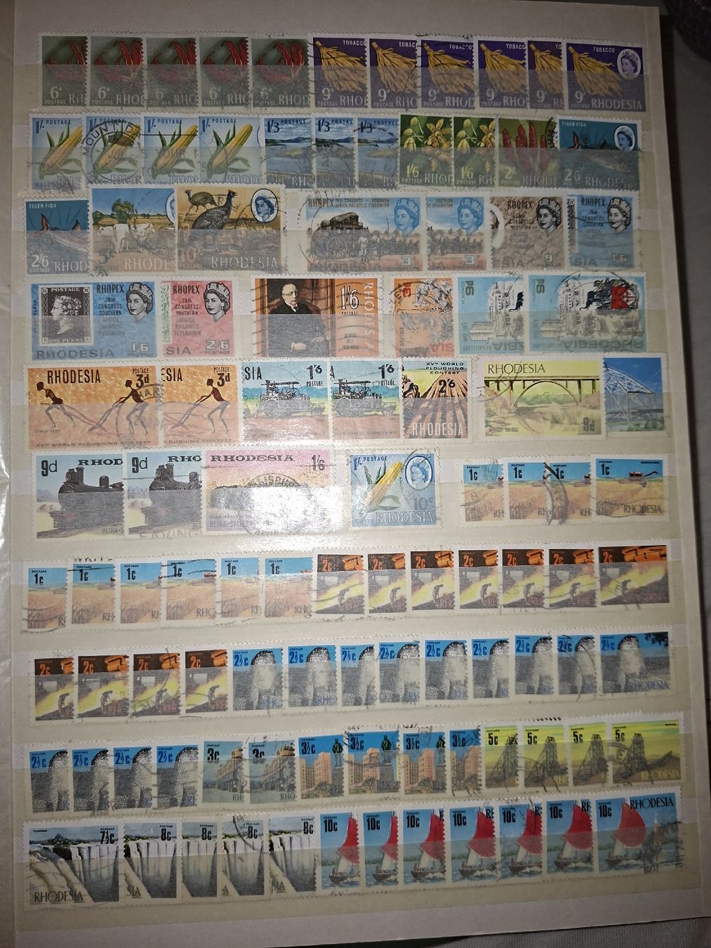 Alle Briefmarken: Lot Briefmarken Rodesien – Gebraucht aus Balgach von SIMEON27 3