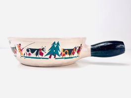 Vintage LANDERT Fondue Caquelon – Appenzeller Motiv